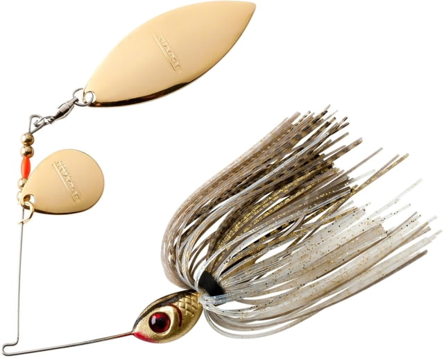 Booyah Booyah Tandem Blade Spinnerbait Mustad Fishing Hook 5/0 1/2oz 1 Piece Gold Shiner