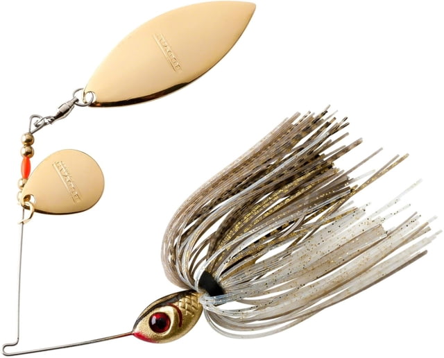 Booyah Booyah Tandem Blade Spinnerbait Mustad Fishing Hook 3/0 1/4oz 1 Piece Gold Shiner
