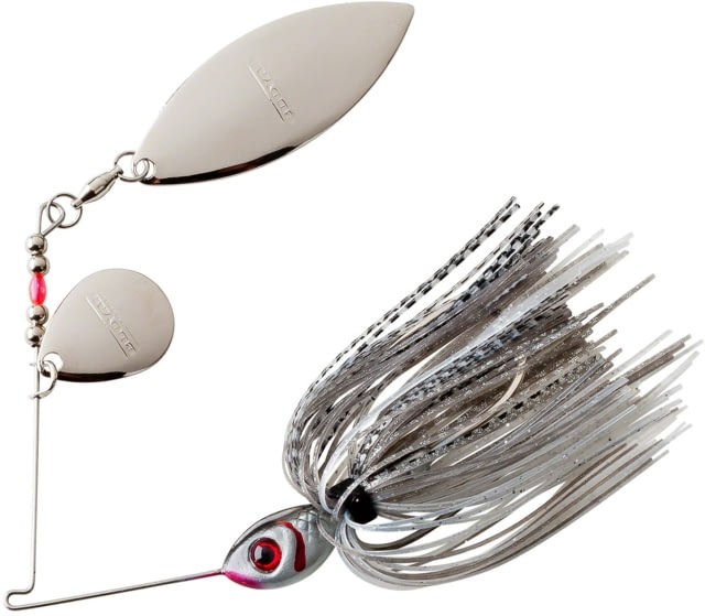 Booyah Booyah Tandem Blade Spinnerbait Mustad Fishing Hook 3/0 1/4oz 1 Piece Silver Shiner
