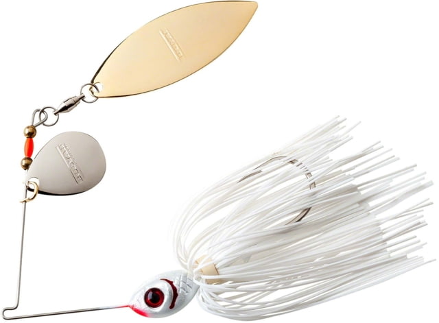 Booyah Booyah Tandem Blade Spinnerbait Mustad Fishing Hook 3/0 1/4oz 1 Piece Snow White