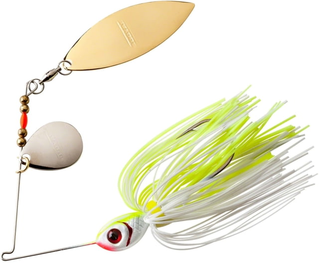 Booyah Tandem Blade Spinnerbait Mustad Fishing Hook 3/0 1/4oz 1 Piece White Chartreuse