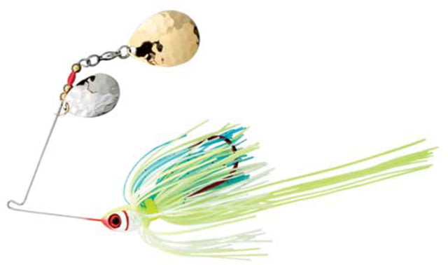 Booyah Tux & Tails Double Colorado Leaf Spinnerbait Mustad Fishing Hook 4/0 1/2oz 1 Piece Citrus Shad