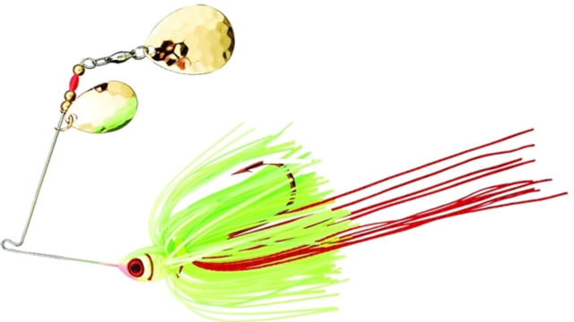 Booyah Tux & Tails Double Colorado Leaf Spinnerbait Mustad Fishing Hook 4/0 1/2oz 1 Piece Wounded Limetreuse