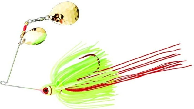Booyah Tux & Tails Double Colorado Leaf Spinnerbait Mustad Fishing Hook 4/0 3/8oz 1 Piece Wounded Limetreuse
