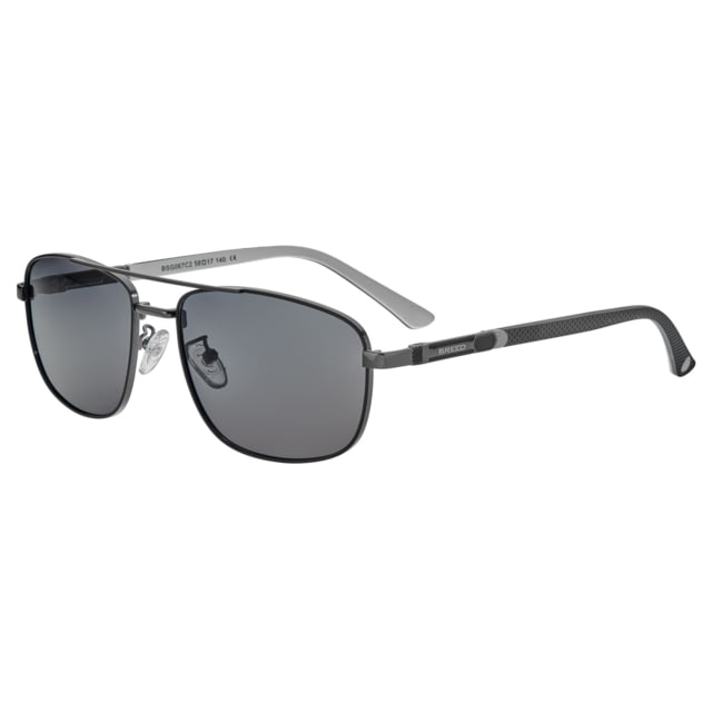 Breed Gotham Polarized Sunglasses - Men's Silver Frame Black Lens Silver/Black One Size