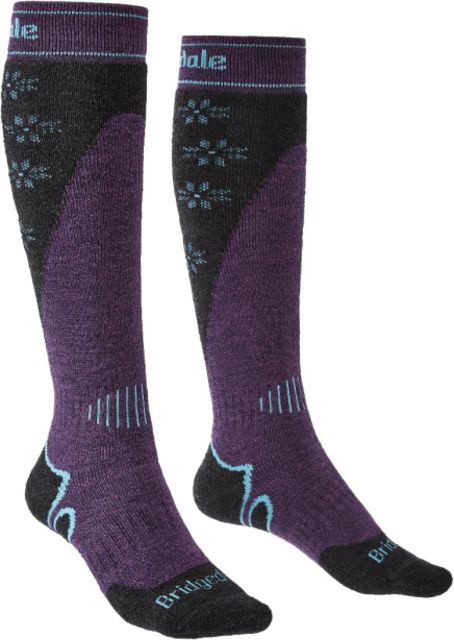 Bridgedale Ski Midweight Plus Socks - Women's Dark Purple Medium