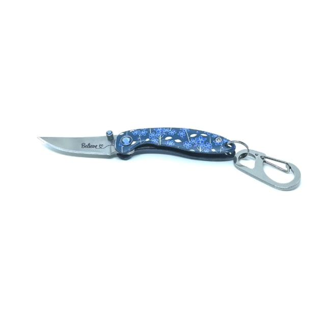 Brighten Blades Believe Keychain Folding Knife 1.6in 8Cr13MoV Stainless Steel Clip Point
