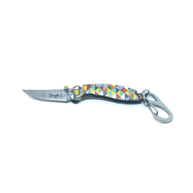 Brighten Blades Laugh Keychain Folding Knife 1.6in 8Cr13MoV Stainless Steel Clip Point