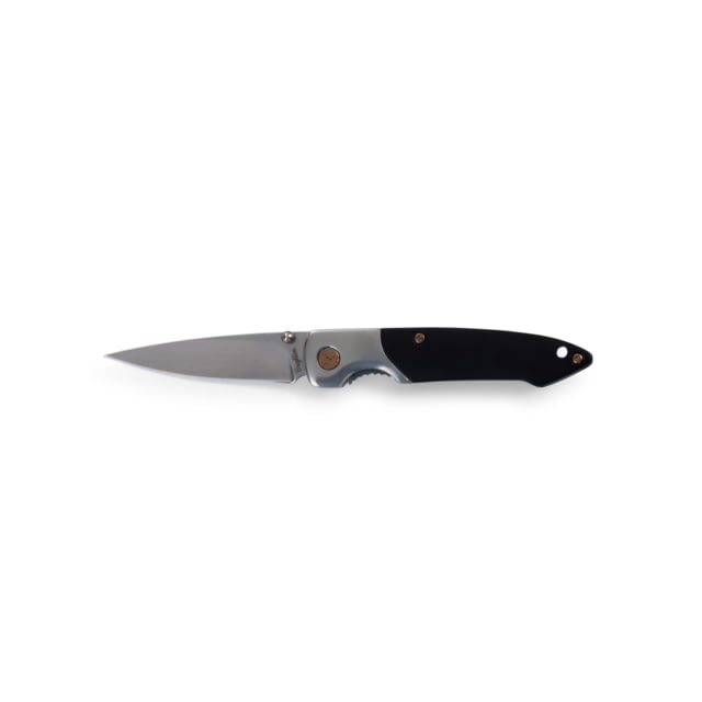 Brighten Blades Sabbath Not So Heavy Metal Knife w/Case 2.5in 8Cr13MoV Stainless Steel Drop Point Gray