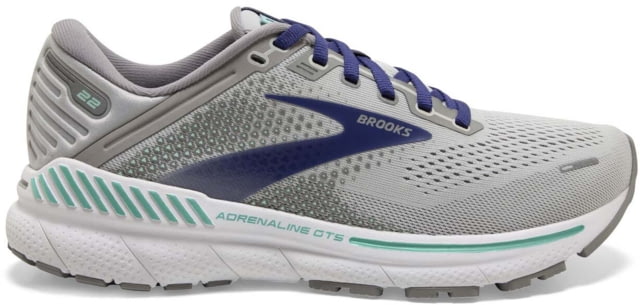 Brooks Adrenaline GTS 22 Running Shoes - Women's Wide Alloy/Blue/Green 10.5