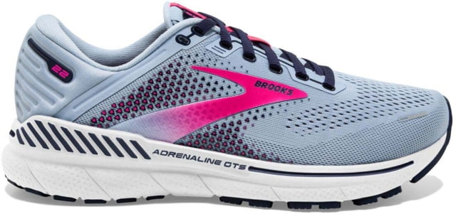 Brooks Adrenaline GTS 22 Running Shoes – Women’s Medium Kentucky Blue/Peacoat/Pink 7.5