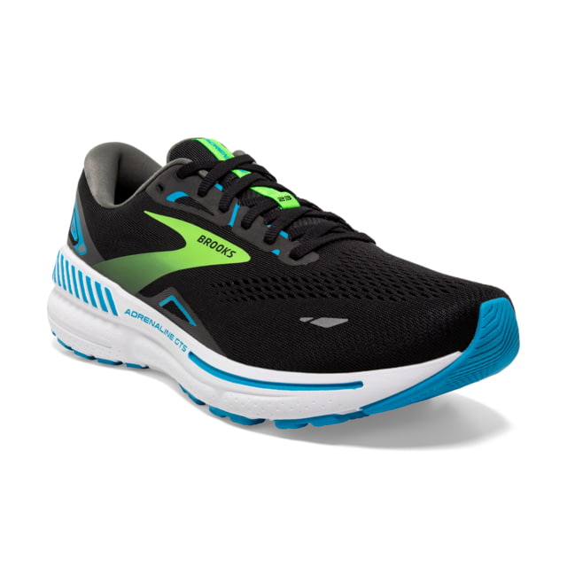 Brooks Adrenaline GTS 23 Running Shoes - Men's Black/Hawaiian Ocean/Green 15 Medium