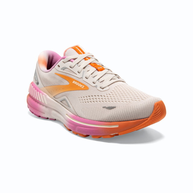 Brooks Adrenaline GTS 23 Running Shoes – Women’s White Sand/Sunset/Fuchsia 7.0