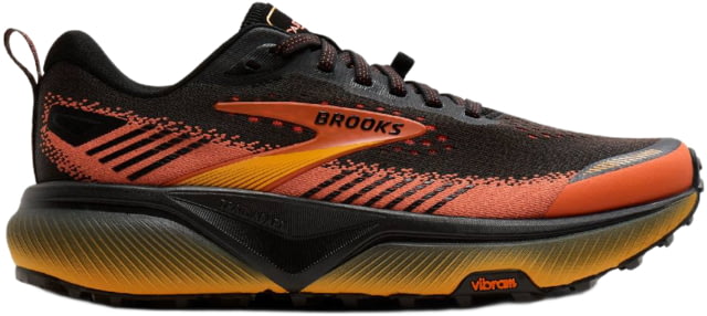 Brooks Cascadia 20 Trail Running Shoe - Men's Black/Tigerlily/Orange