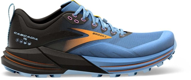 Brooks Cascadia 16 Running Shoes - Women's Medium Blue/Black/Yellow 7.5