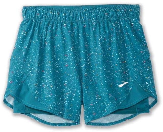 Brooks Chaser 5in 2-in-1 Short - Women's Lagoon Speckle Print/Lagoon M