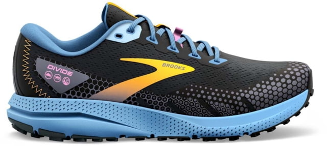 Brooks Divide 3 Running Shoes - Women's Medium Black/Blue/Yellow 7.0