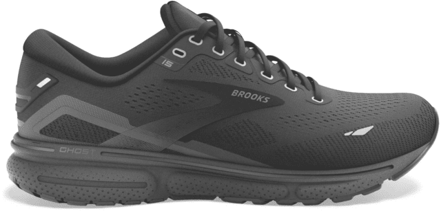 Brooks Ghost 15 Running Shoes - Men's Wide Black/Black/Ebony 9.0