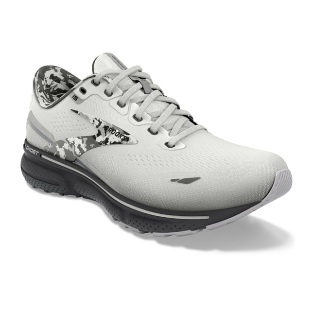 Brooks Ghost 15 Running Shoes - Women's Medium White/Ebony/Oyster 7.5