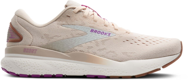 Brooks Brooks Ghost 16 Road Running Shoes - Women's Almond Peach/Coconut/Purple 7.5 US/Medium