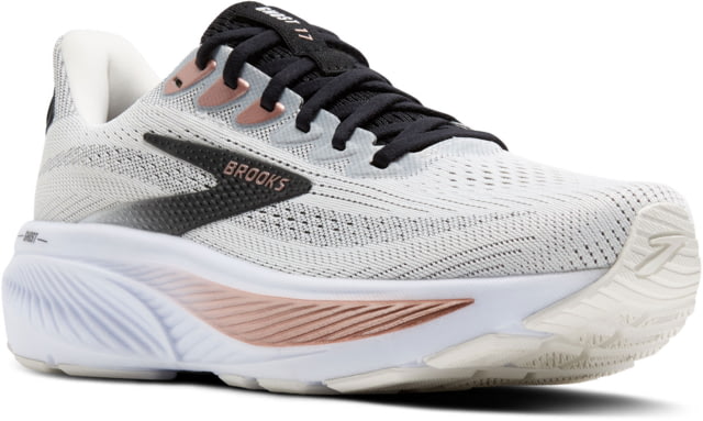 Brooks Brooks Ghost 17 Road Running Shoes - Women's White/Black/Rose Gold 7 1B