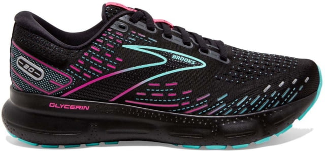 Brooks Glycerin 20 Running Shoes – Women’s Medium Black/Blue Light/Pink 7.0