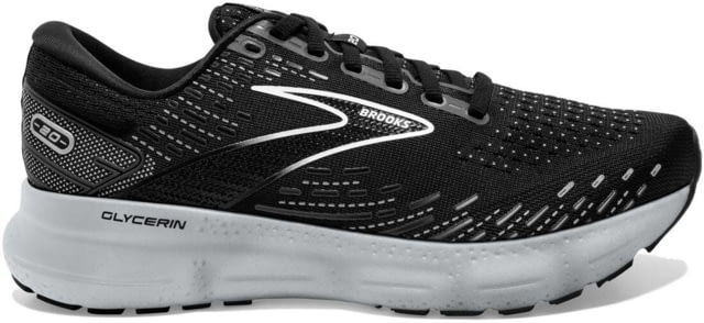 Brooks Glycerin 20 Running Shoes - Women's Medium Black/White/Alloy 8.5