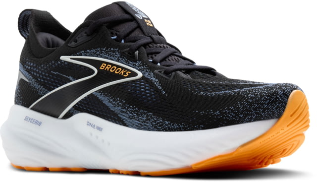 Brooks Glycerin 22 Road Running Shoes – Men’s Black/Country Blue/Orange Pop 11.0 US/Medium