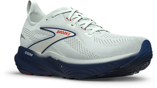 Brooks Brooks Glycerin 22 Road Running Shoes - Men's Gray/Navy Peony/Fiery Red 8 1D