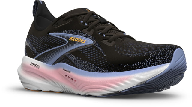 Brooks Brooks Glycerin 22 Road Running Shoes - Women's Black/Blue Heron/Orange 7 1B
