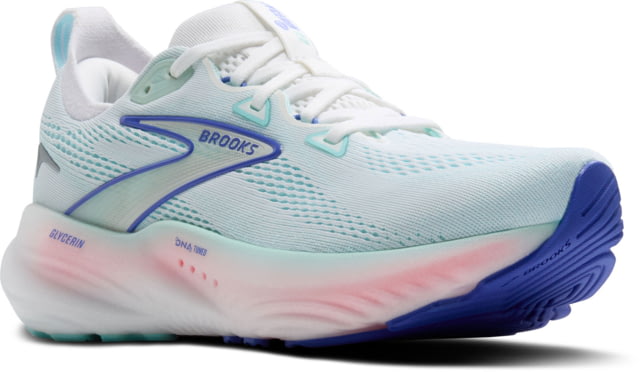 Brooks Brooks Glycerin 22 Road Running Shoes - Women's White/Limpet Shell/Amparo Blue 7.0 US/Medium