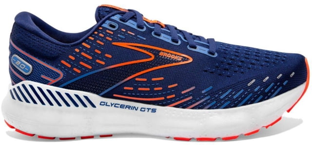 Brooks Glycerin GTS 20 Running Shoes - Men's Wide Blue Depths/Palace Blue/Orange 10.5