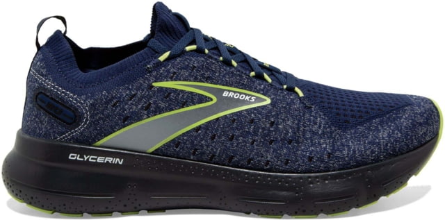 Brooks Glycerin StealthFit 20 Running Shoes - Men's Blue/Ebony/Lime 12.0