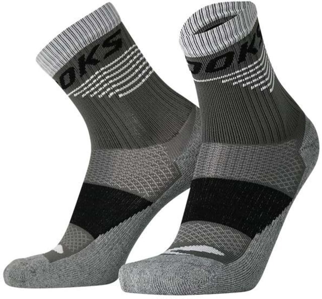 Brooks High Point Crew Sock Asphalt/Black M