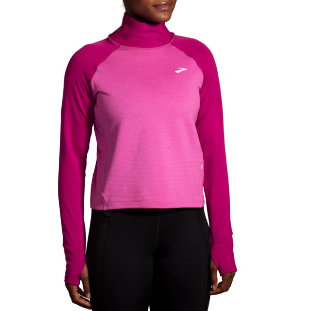 Brooks Notch Thermal Long Sleeve 2.0 - Womens Htr Frosted Mauve/Mauve Large