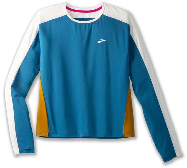 Brooks Sprint Free Long Sleeve 2.0 - Women's Pacific/Lightest Sky/Ochre S