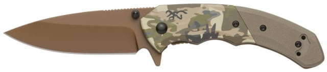Browning Auric Folding Knives 2.375in D2 G10 Auric Camo Handle