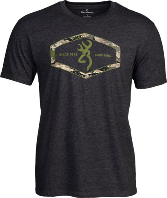Browning Hexlock Short Sleeve T-Shirt - Men's Dark Gray Small