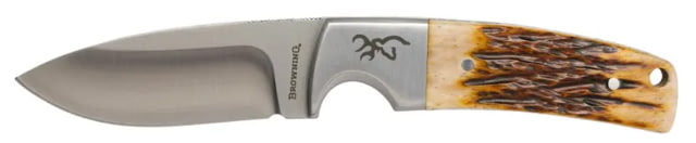 Browning Browning Buckmark Hunter Fixed Blade Knife 3in 8Cr13MoV Drop Point Bone Handle Leather