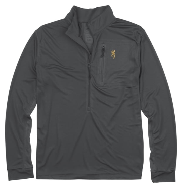 Browning Early Season 3/4 Zip Shirt - Mens Carbon Gray 3XL