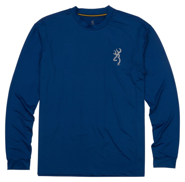 Browning Graphic Long Sleeve Sun Shirt - Mens Navy Medium