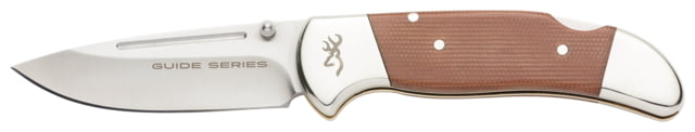 Browning Guide Series 3 3/8in Folder Knife Drop Point 14V28N Stainless Steel Blade G10 Handle