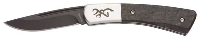Browning Knoll Folder 2.375in Knife Slip Joint Black 12C27 Blade Marbled Carbon Fiber Handle