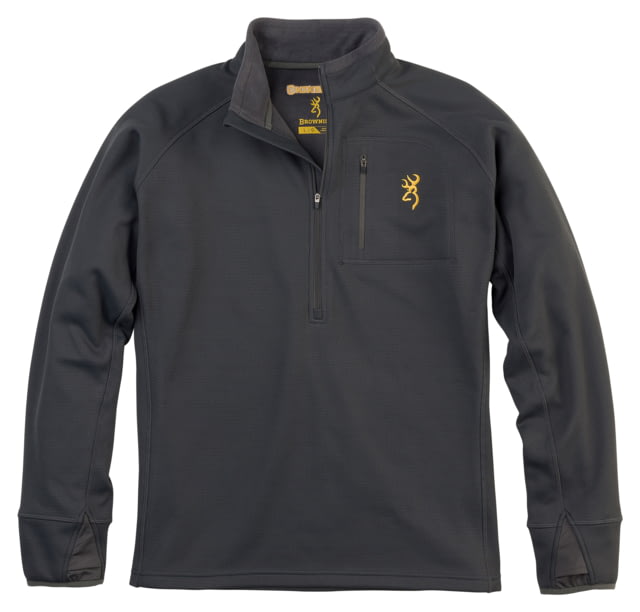 Browning Monroe 1/4 Zip Shirt - Mens Carbon Gray 2XL