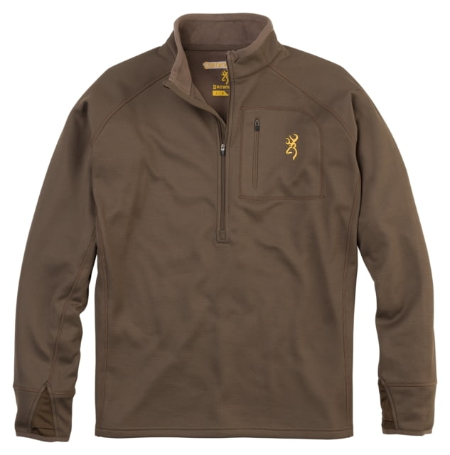 Browning Monroe 1/4 Zip Shirt - Mens Major Brown Medium