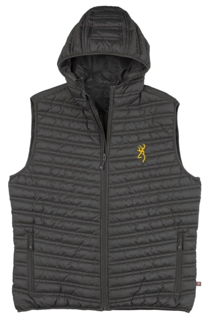 Browning Packable Puffer Hooded Vest - Mens Carbon Gray Medium
