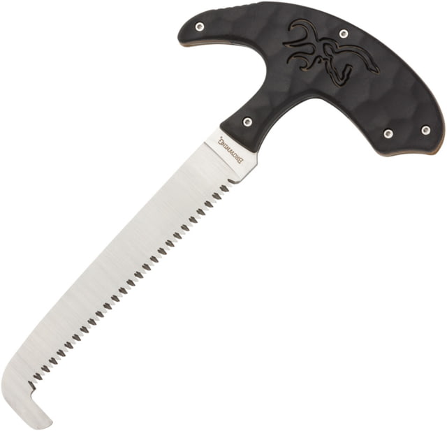 Browning Primal Bone Saw 6.75" satin finish 8Cr13MoV stainless saw blade Black rubberized polymer handle