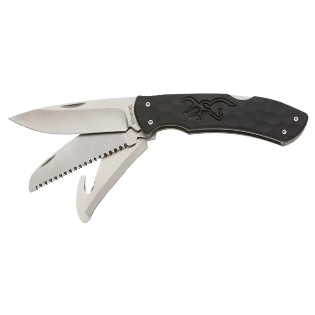 Browning Browning Primal Kodiak Folding Knife 3.75in 8Cr13MoV Drop Point Polymer/Rubber Handle Black