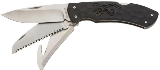 Browning Primal Kodiak Folding Knife 3.75in Drop Point/Gut Hook/Saw Type