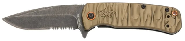 Browning Browning Riverstone Framelock Sage 2.88 in Folding Knife Sage sculpted aluminum handle with Black stonewash stainless back